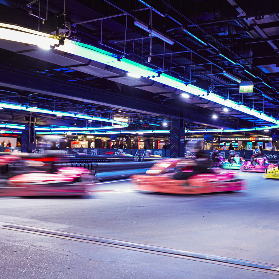 F1 DRIVE immersive brand destination beneath Tottenham Hotspur Stadium.