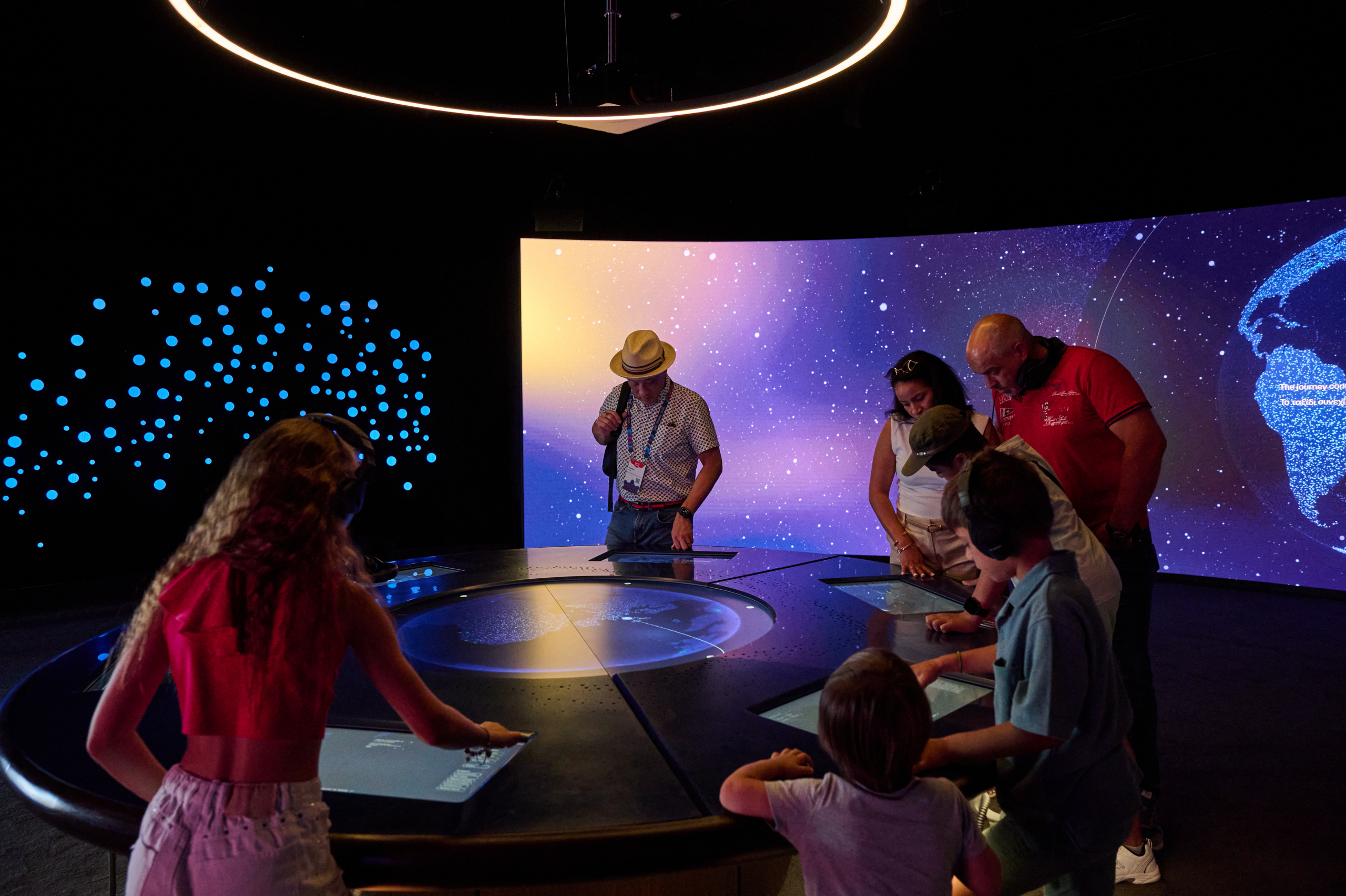 Stavros Niarchos Foundation Immersive digital canvas exhibit 2